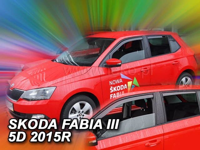 Ofuky oken Škoda Fabia III. 2014-, +zadní