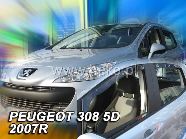 Ofuky oken Peugeot 308 2007-2013, + zadní