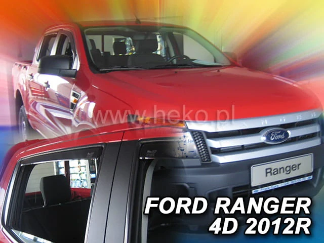Ofuky oken Ford Ranger 2011-2023, + zadní