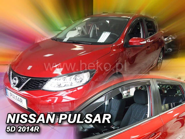Ofuky oken Nissan Pulsar 2014-2018, + zadní
