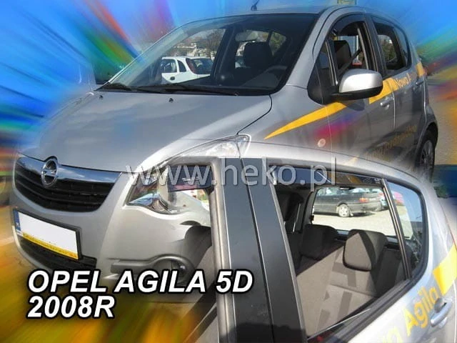 Ofuky oken Opel Agila B 2008-2014, + zadní